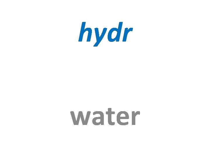 hydr water 