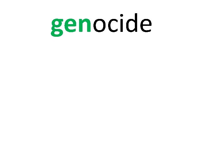 genocide 