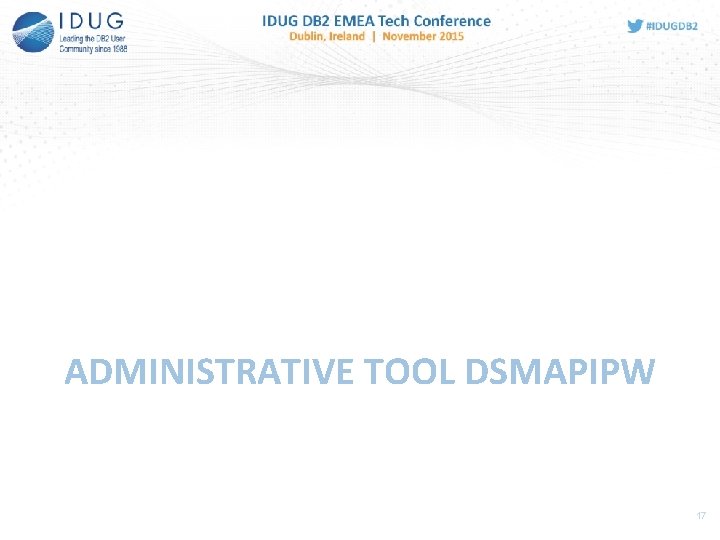 ADMINISTRATIVE TOOL DSMAPIPW 17 