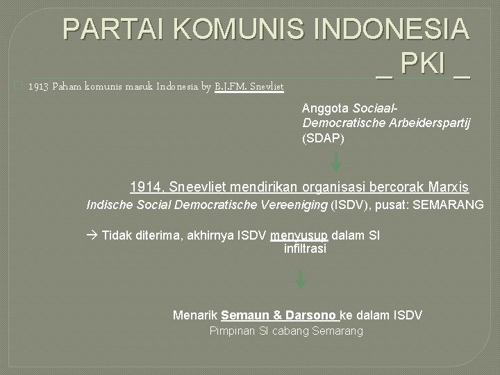 � PARTAI KOMUNIS INDONESIA _ PKI _ 1913 Paham komunis masuk Indonesia by B.