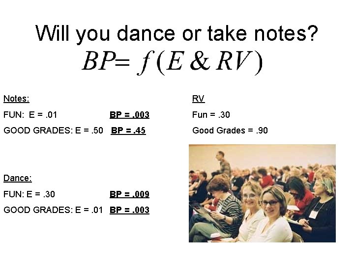 Will you dance or take notes? Notes: FUN: E =. 01 RV BP =.