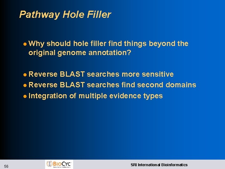 Pathway Hole Filler l Why should hole filler find things beyond the original genome