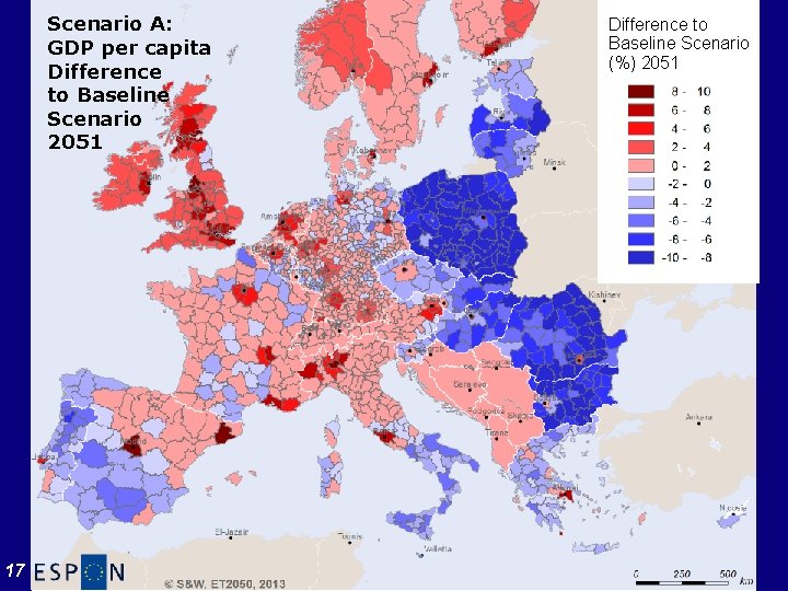 Scenario A: GDP per capita Difference to Baseline Scenario 2051 17 Difference to Baseline