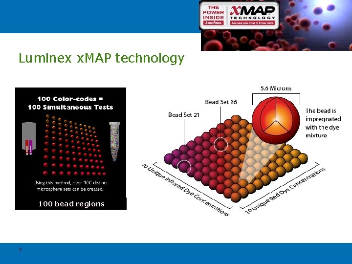 Luminex x. MAP technology 100 bead regions 2 