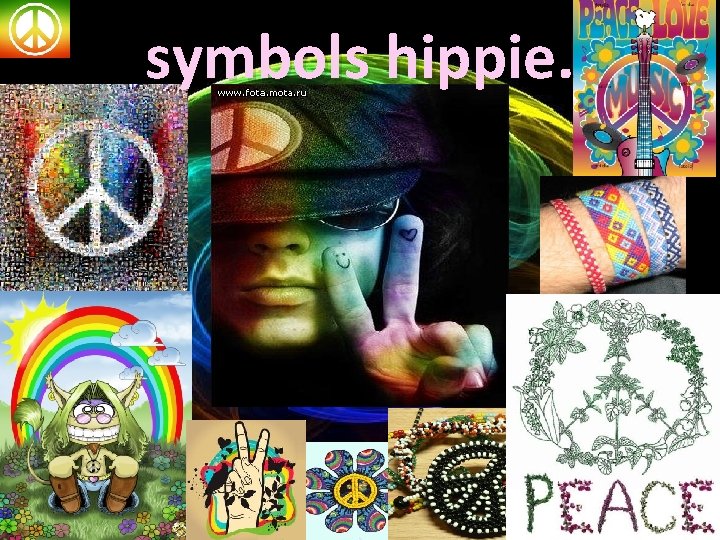 symbols hippie. 
