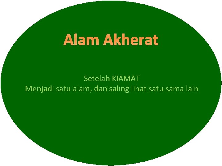 Alam Akherat Setelah KIAMAT Menjadi satu alam, dan saling lihat satu sama lain 