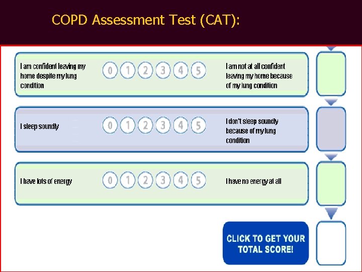 COPD Assessment Test (CAT): 