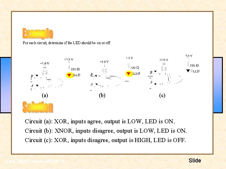 For each circuit, determine if the LED should be on or off. (a) (b) For each circuit, determine if the LED should be on or off. (a) (b)