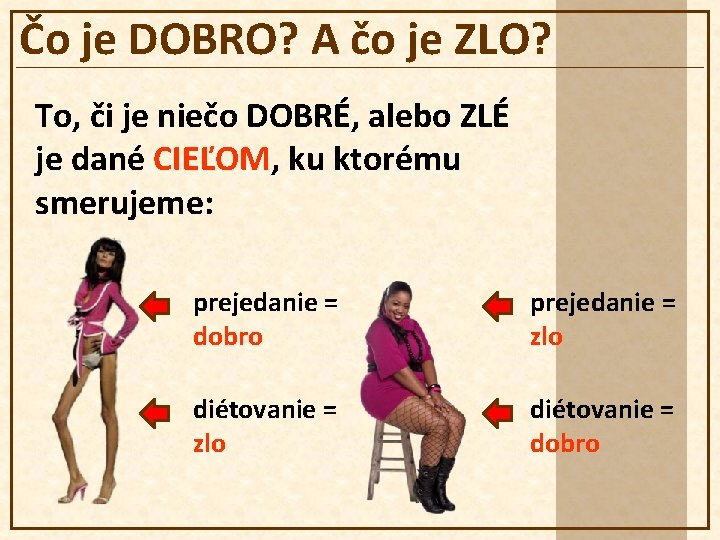 Čo je DOBRO? A čo je ZLO? To, či je niečo DOBRÉ, alebo ZLÉ