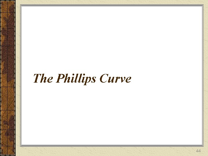 The Phillips Curve 44 