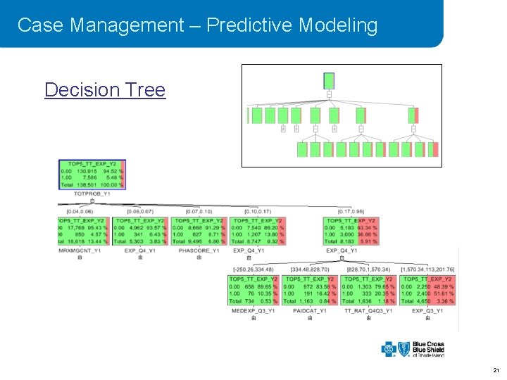 Case Management – Predictive Modeling Decision Tree 21 