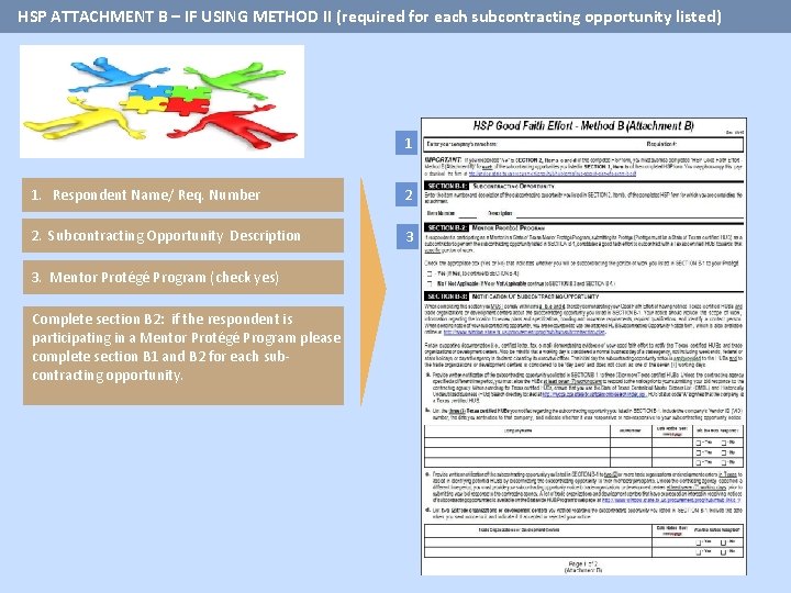 HSP ATTACHMENT B – IF USING METHOD II (required for each subcontracting opportunity listed)