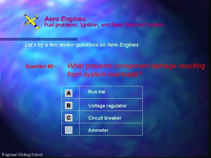 Aero Engines Fuel problems, Ignition, and Basic Electrical System Let's try a few review