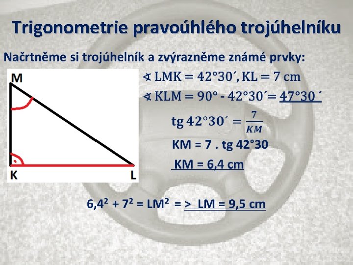 Trigonometrie pravoúhlého trojúhelníku • 