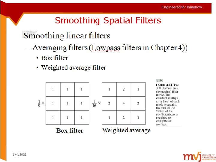 Smoothing Spatial Filters 6/4/2021 