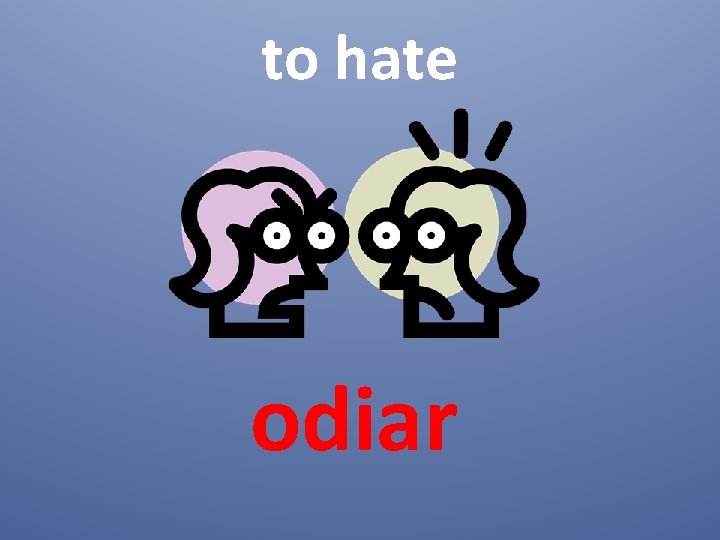 to hate odiar 