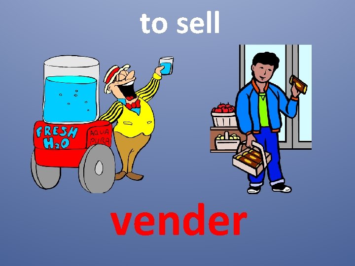 to sell vender 