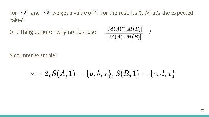 For value? and , we get a value of 1. For the rest, it’s