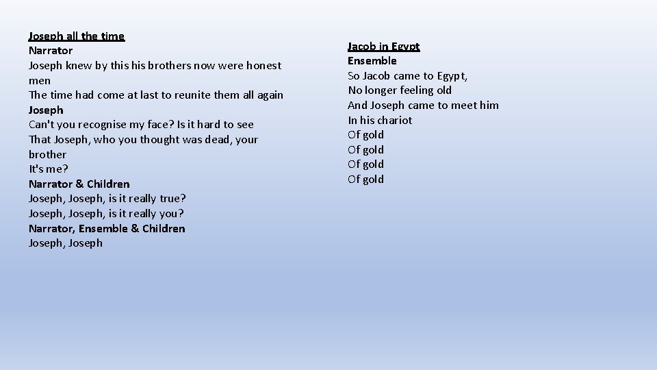 Joseph all the time Narrator Joseph knew by this brothers now were honest men