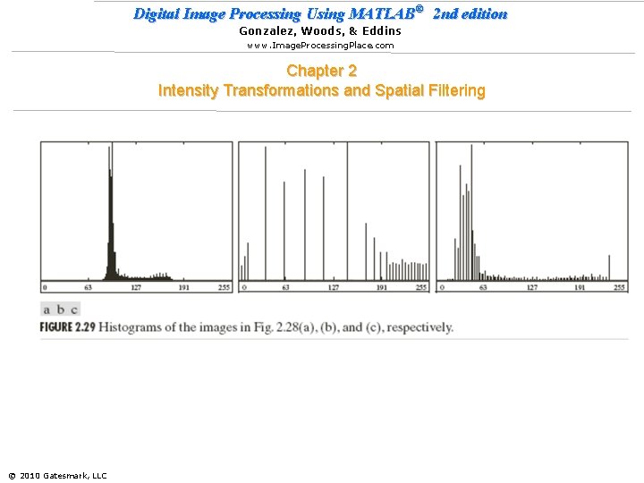 Digital Image Processing Using MATLAB® 2 nd edition Gonzalez, Woods, & Eddins www. Image.