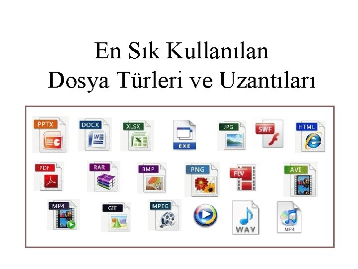 En Sık Kullanılan Dosya Türleri ve Uzantıları 