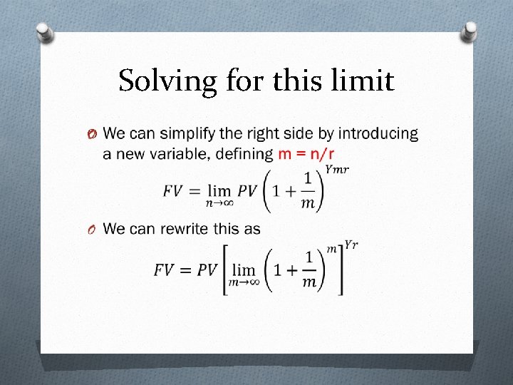 Solving for this limit O 