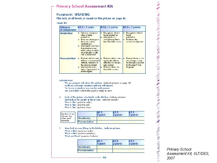 Primary School Assessment Kit, IILT/DES, 2007 