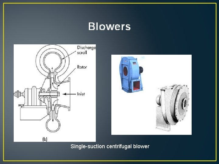 Blowers Single-suction centrifugal blower 