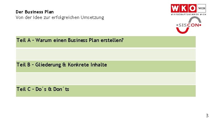 Der Business Plan Von der Idee zur erfolgreichen Umsetzung Teil A – Warum einen