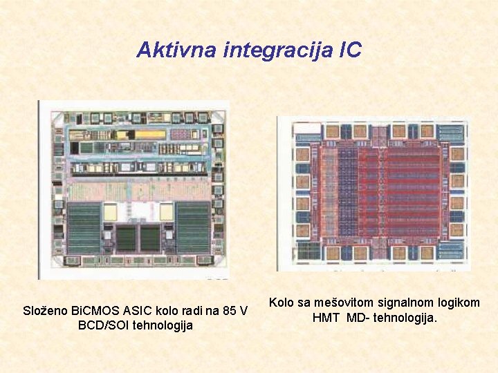 Aktivna integracija IC Složeno Bi. CMOS ASIC kolo radi na 85 V BCD/SOI tehnologija