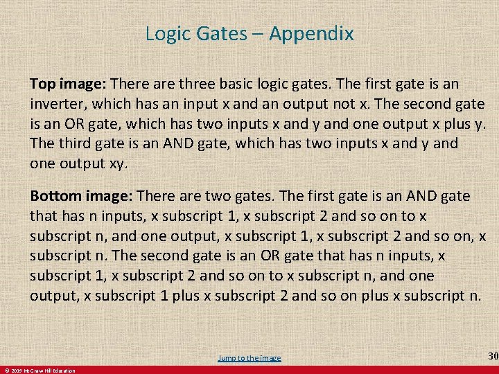 Logic Gates – Appendix Top image: There are three basic logic gates. The first