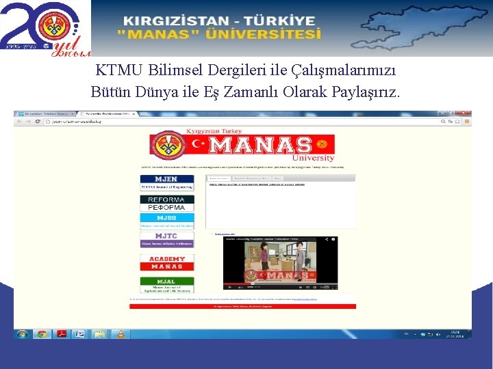 KTMU Bilimsel Dergileri ile Çalışmalarımızı Bütün Dünya ile Eş Zamanlı Olarak Paylaşırız. 