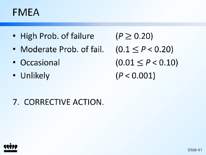 FMEA • Slide 41 