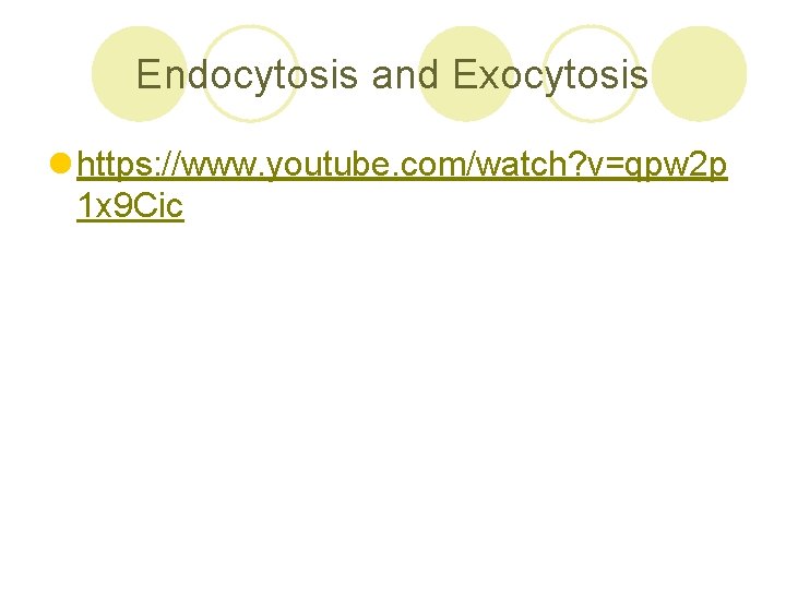 Endocytosis and Exocytosis l https: //www. youtube. com/watch? v=qpw 2 p 1 x 9