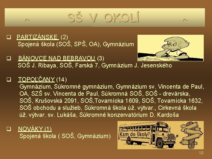 ہ SŠ V OKOLÍ ہ q PARTIZÁNSKE (2) Spojená škola (SOŠ, SPŠ, OA), ہ SŠ V OKOLÍ ہ q PARTIZÁNSKE (2) Spojená škola (SOŠ, SPŠ, OA),