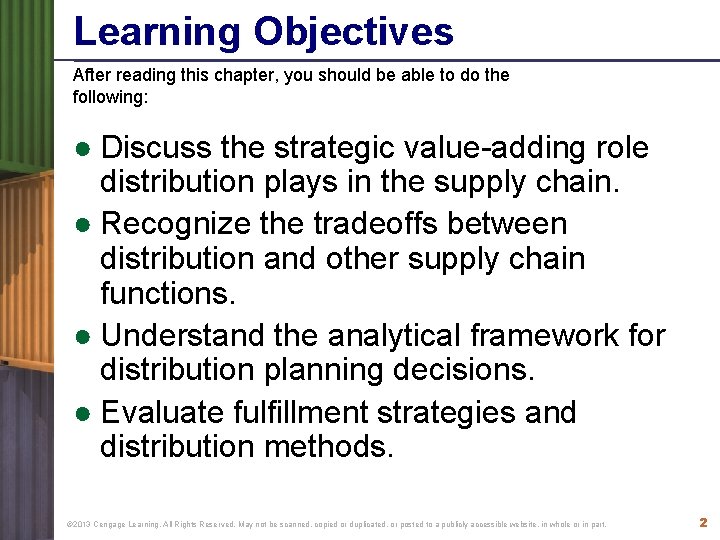 Learning Objectives After reading this chapter, you should be able to do the following: