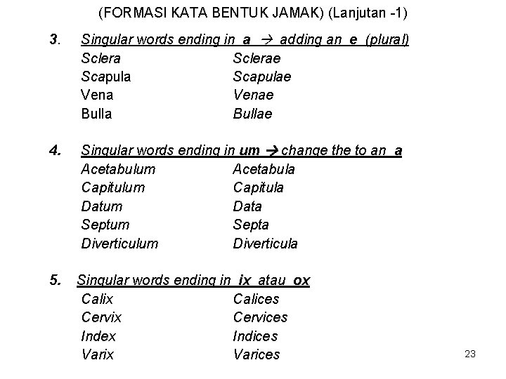 PENGENALAN ISTILAH MEDIS TERMINOLOGY MEDIS UNSUR KATA PEMBENTUK