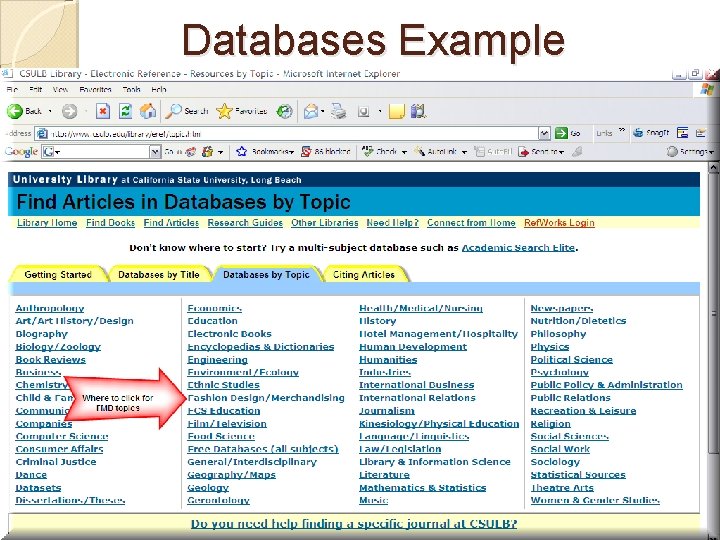 Databases Example 