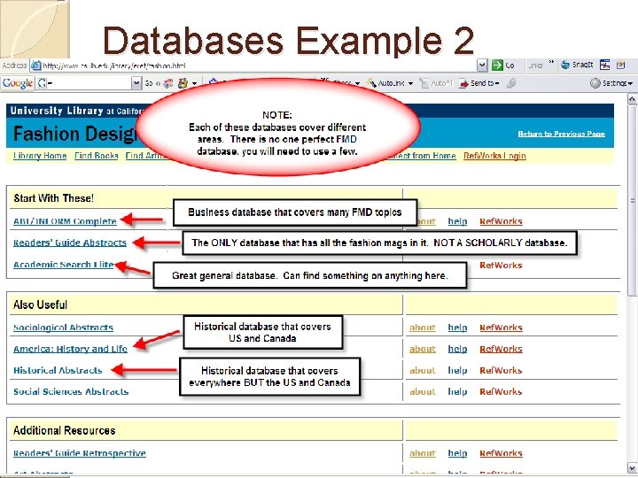Databases Example 2 