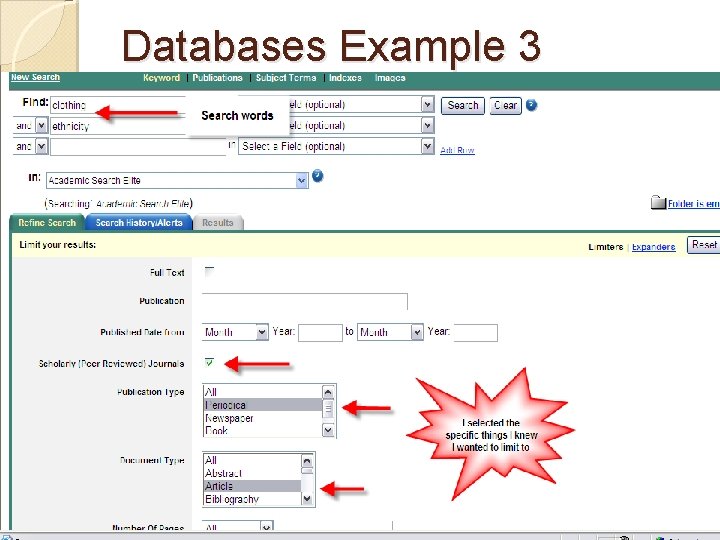 Databases Example 3 