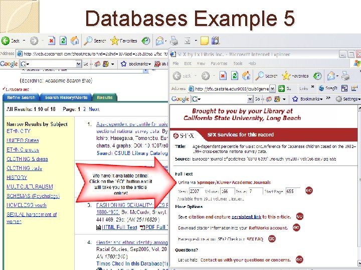 Databases Example 5 