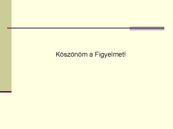 Köszönöm a Figyelmet! 