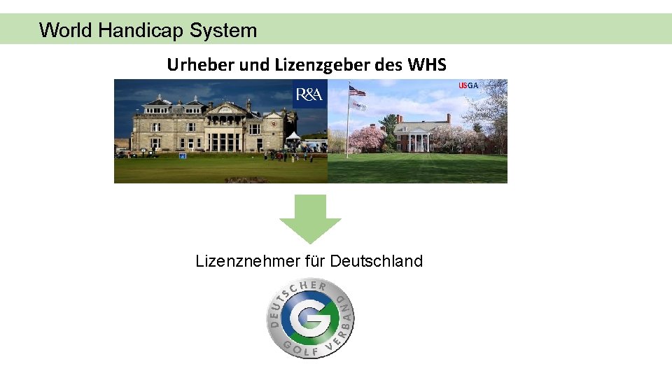 World Handicap System Urheber und Lizenzgeber des WHS USGA Lizenznehmer für Deutschland 
