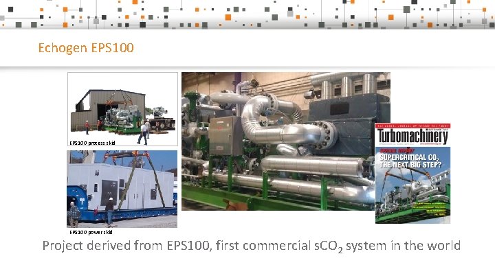Echogen EPS 100 process skid EPS 100 power skid Project derived from EPS 100,