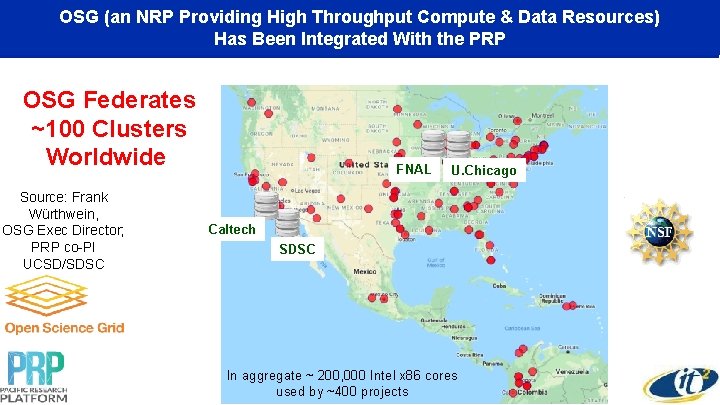 OSG (an NRP Providing High Throughput Compute & Data Resources) Has Been Integrated With