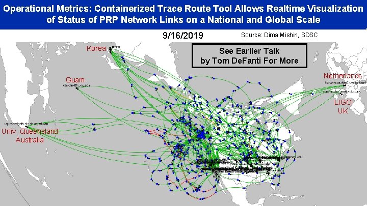 Operational Metrics: Containerized Trace Route Tool Allows Realtime Visualization of Status of PRP Network