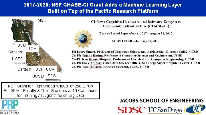 2017 -2020: NSF CHASE-CI Grant Adds a Machine Learning Layer Built on Top of