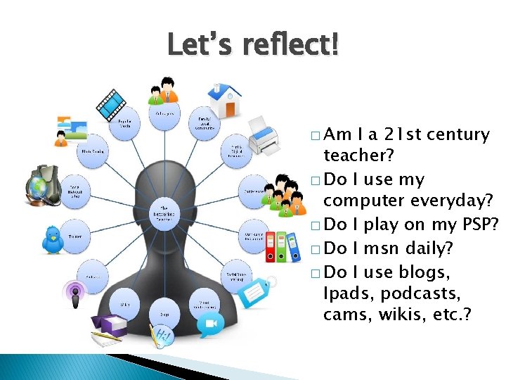 Let’s reflect! � Am I a 21 st century teacher? � Do I use