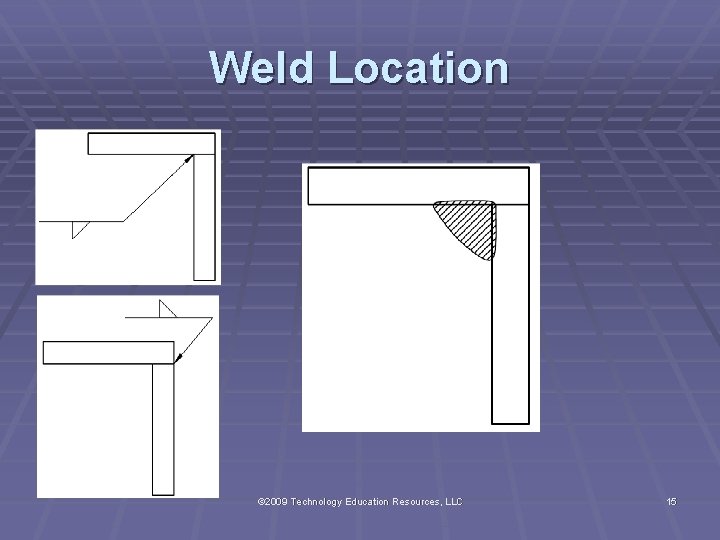 Weld Location © 2009 Technology Education Resources, LLC 15 