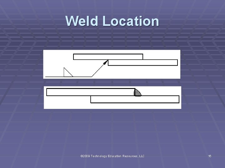 Weld Location © 2009 Technology Education Resources, LLC 16 